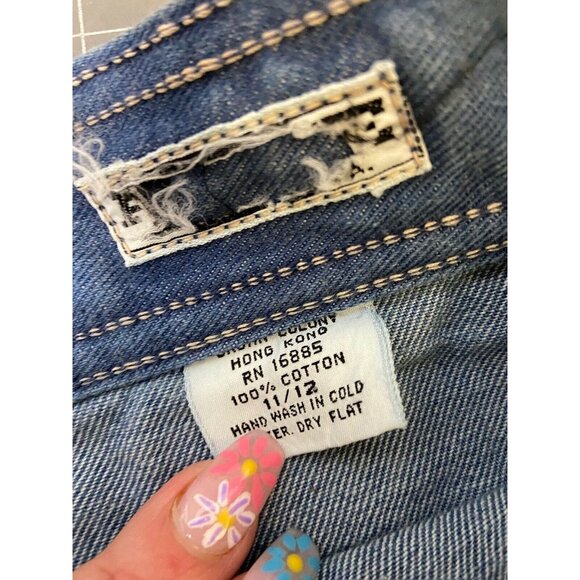 Vintage Ardee Girls Denim Fringe Skirt Size 11/12 100% Cotton 1990’s - Picture 3 of 3